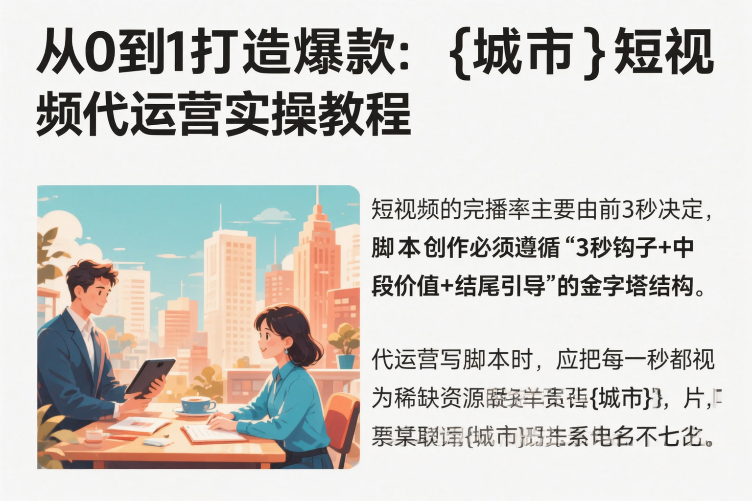 从0到1打造爆款:琼海短视频代运营实操教程