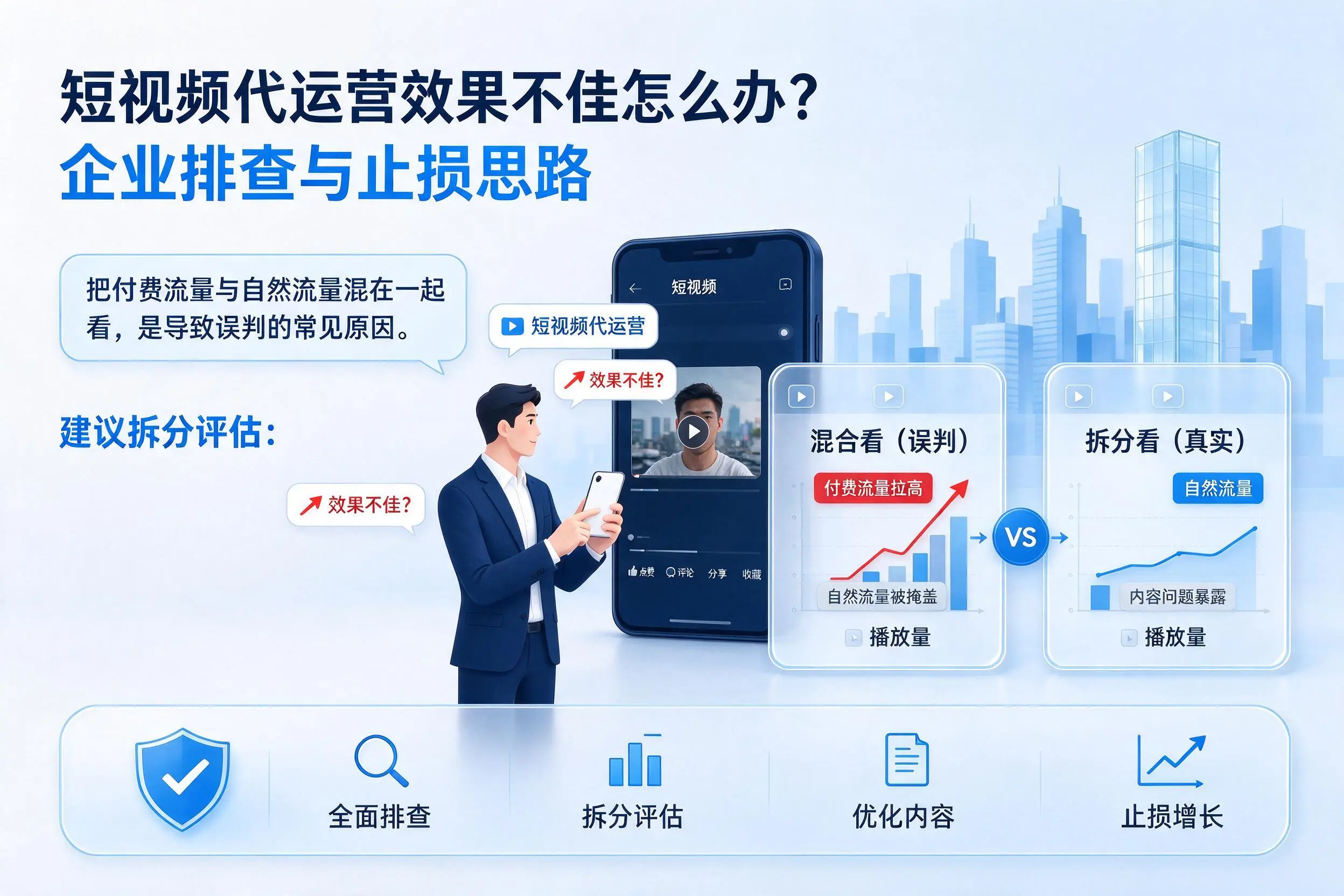 短视频代运营效果不佳怎么办？琼海企业排查与止损思路