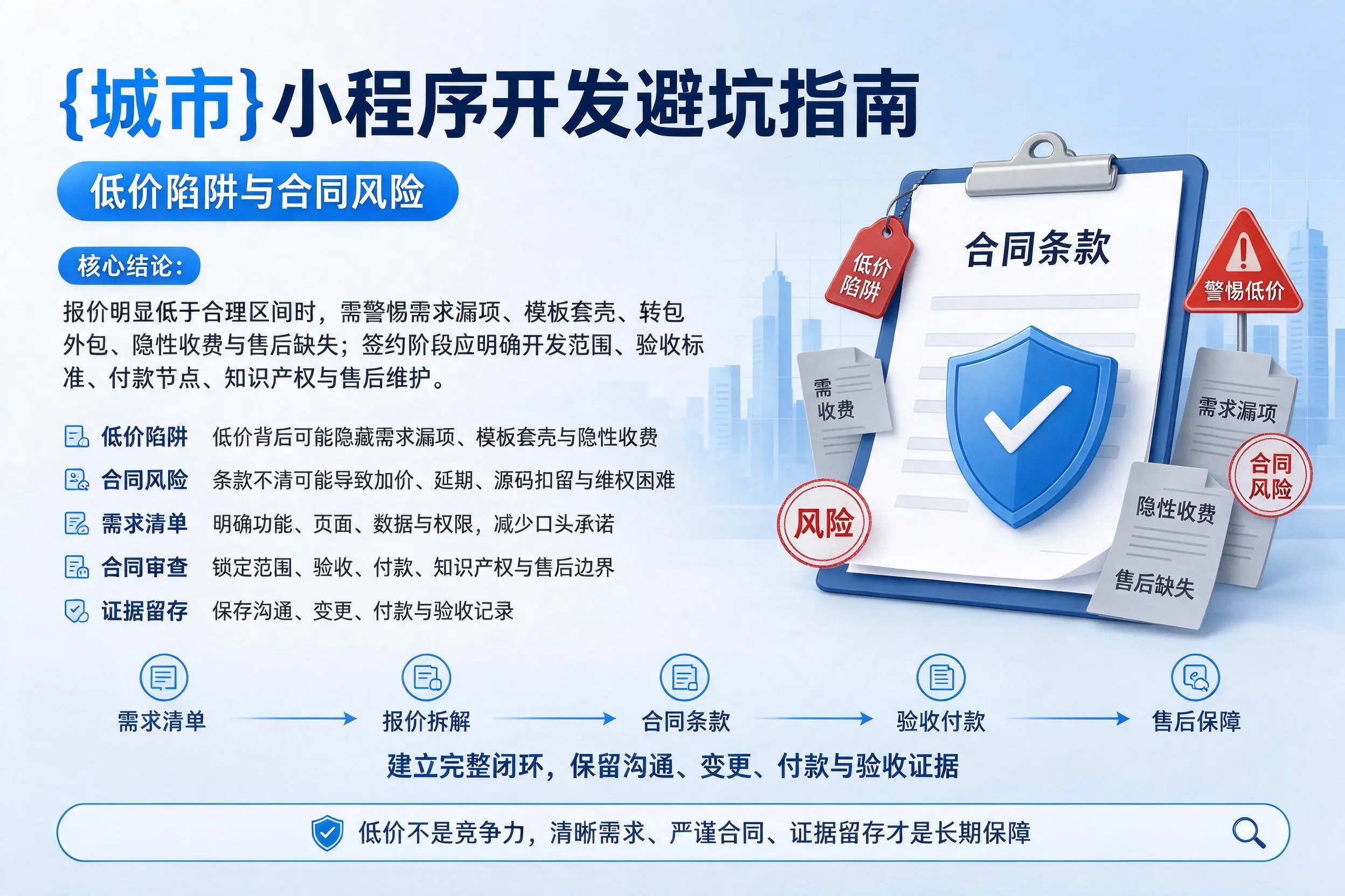 琼海小程序开发避坑指南:低价陷阱与合同风险