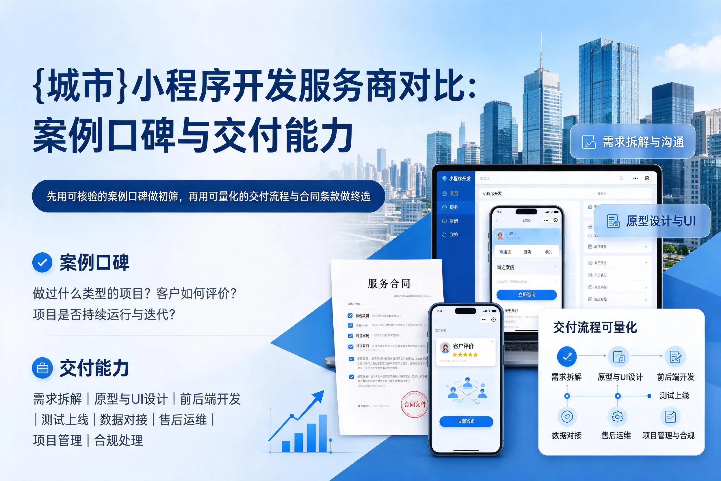 琼海小程序开发服务商对比:案例口碑与交付能力