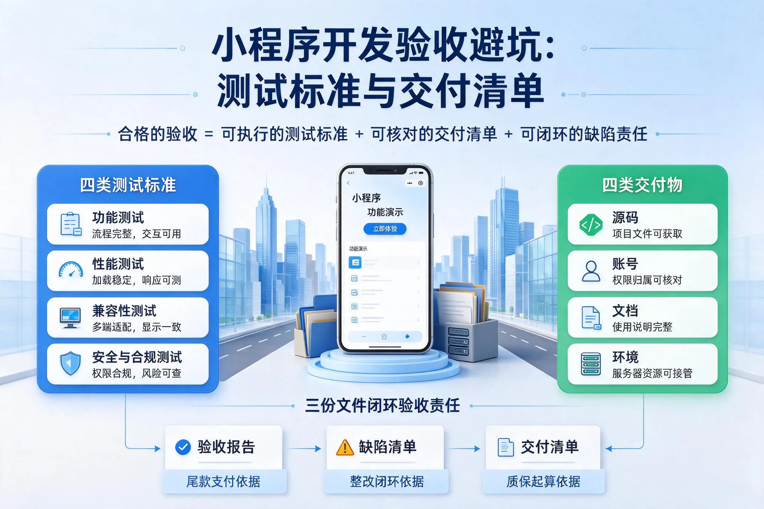 琼海小程序开发验收避坑:测试标准与交付清单
