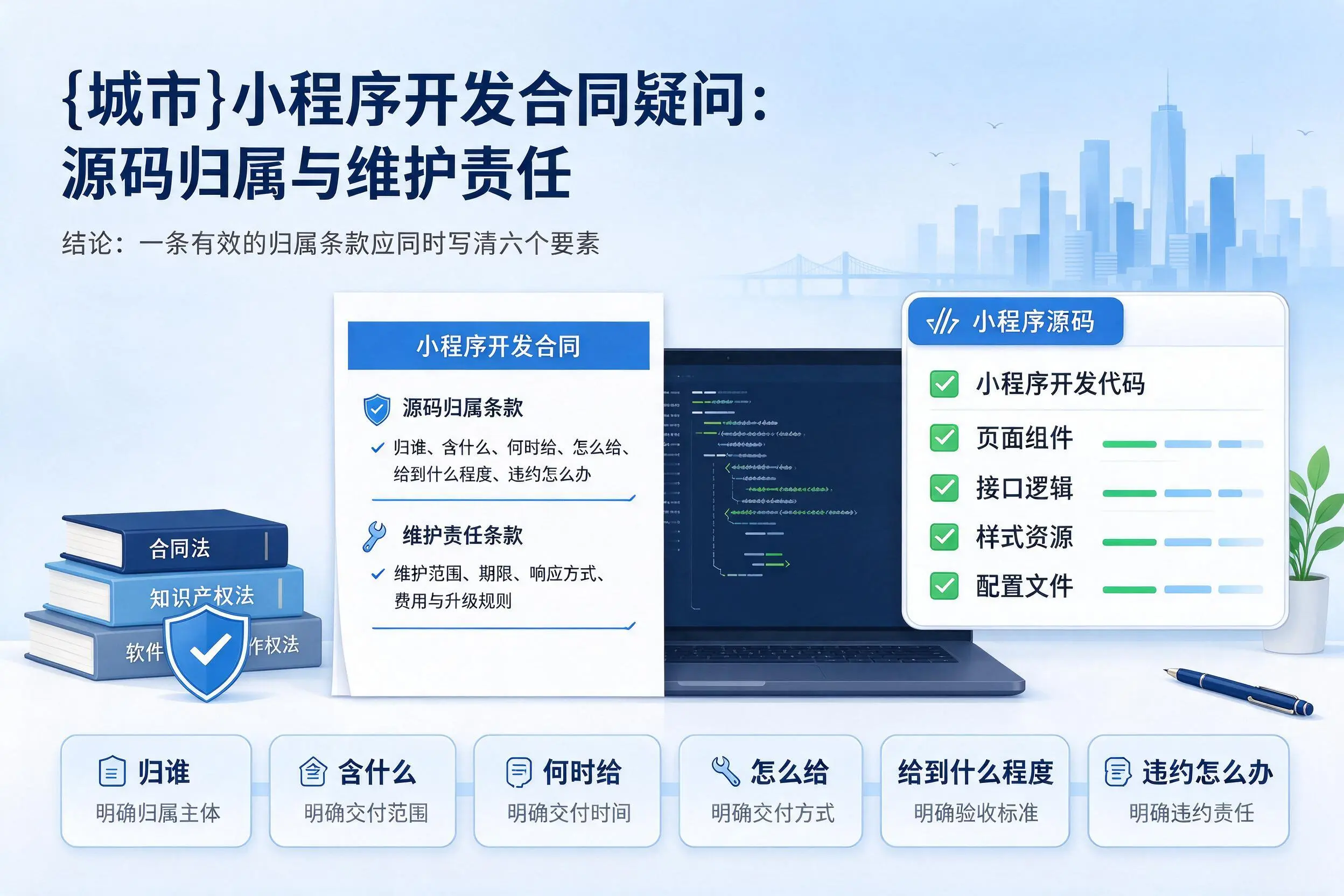 琼海小程序开发合同疑问：源码归属与维护责任