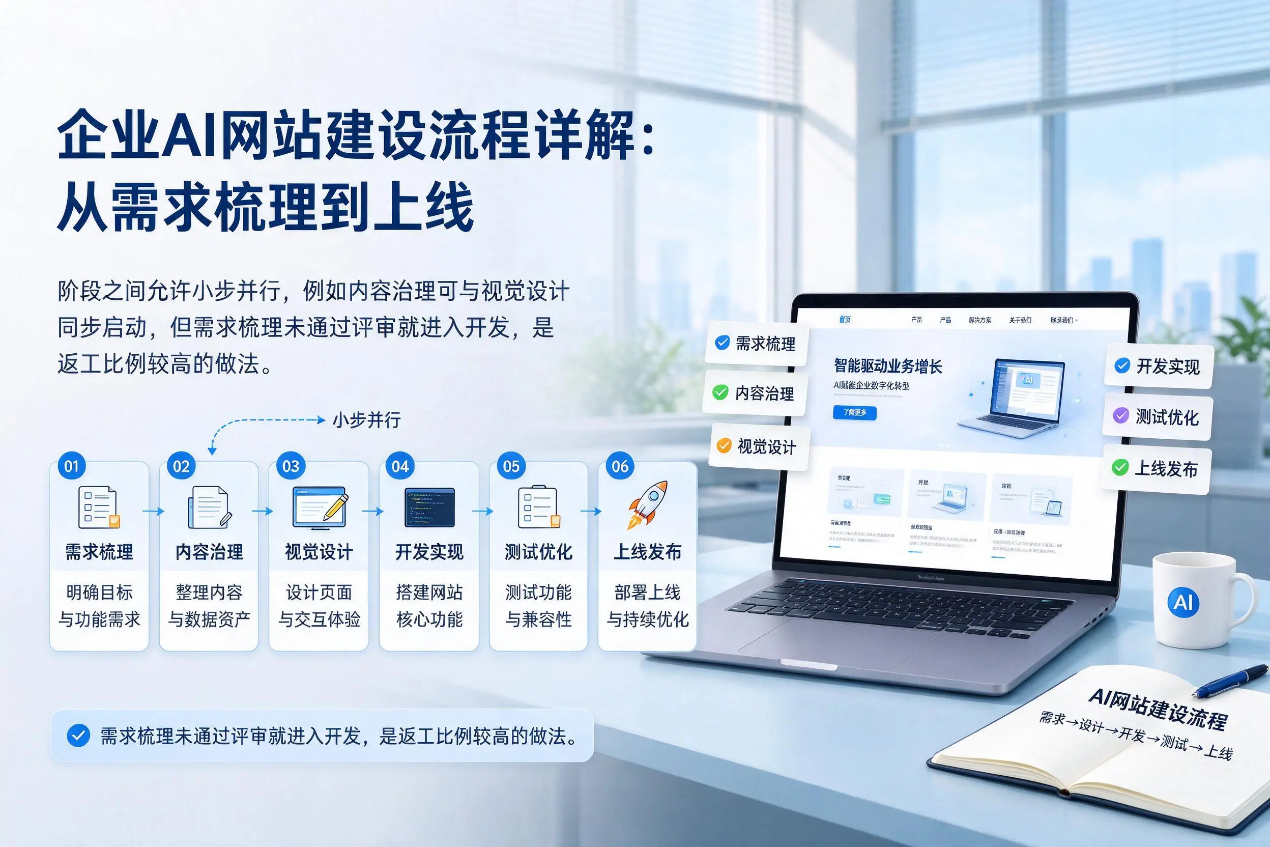 琼海企业AI网站建设流程详解：从需求梳理到上线