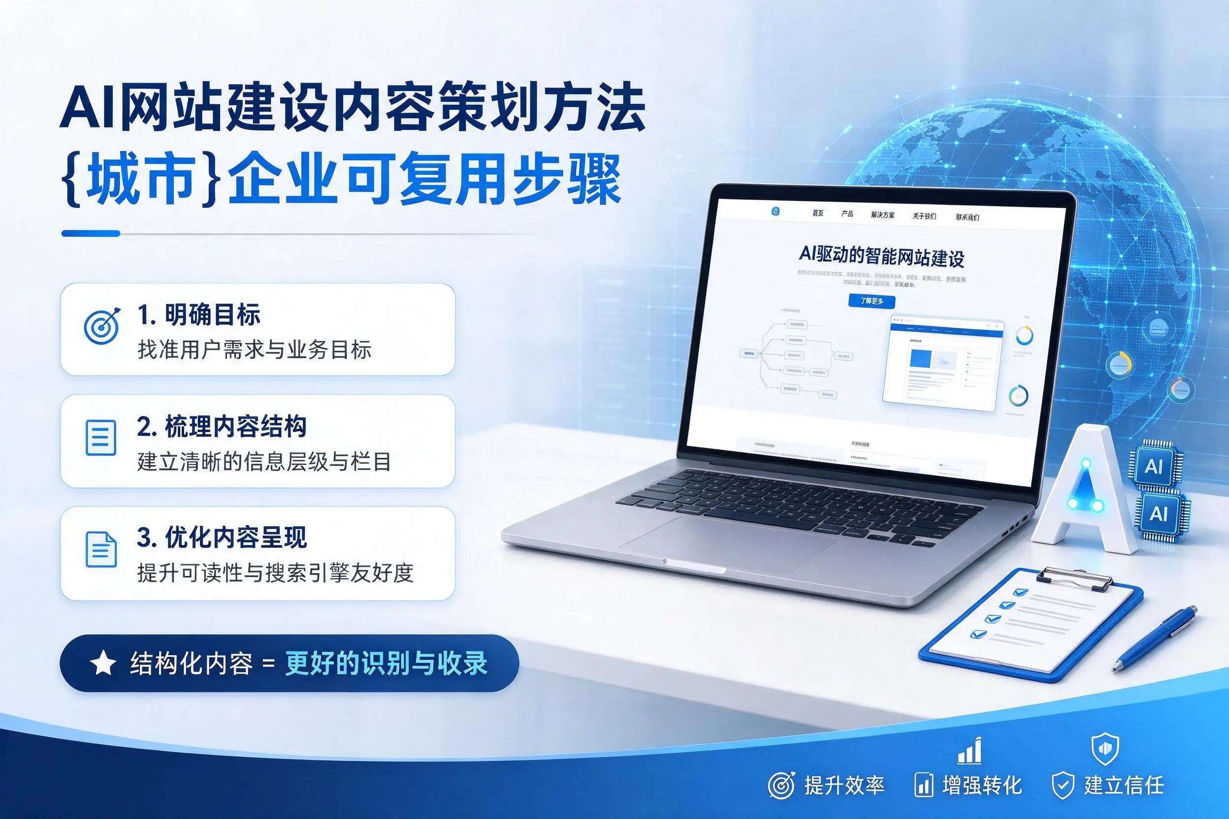 AI网站建设内容策划方法,琼海企业可复用步骤