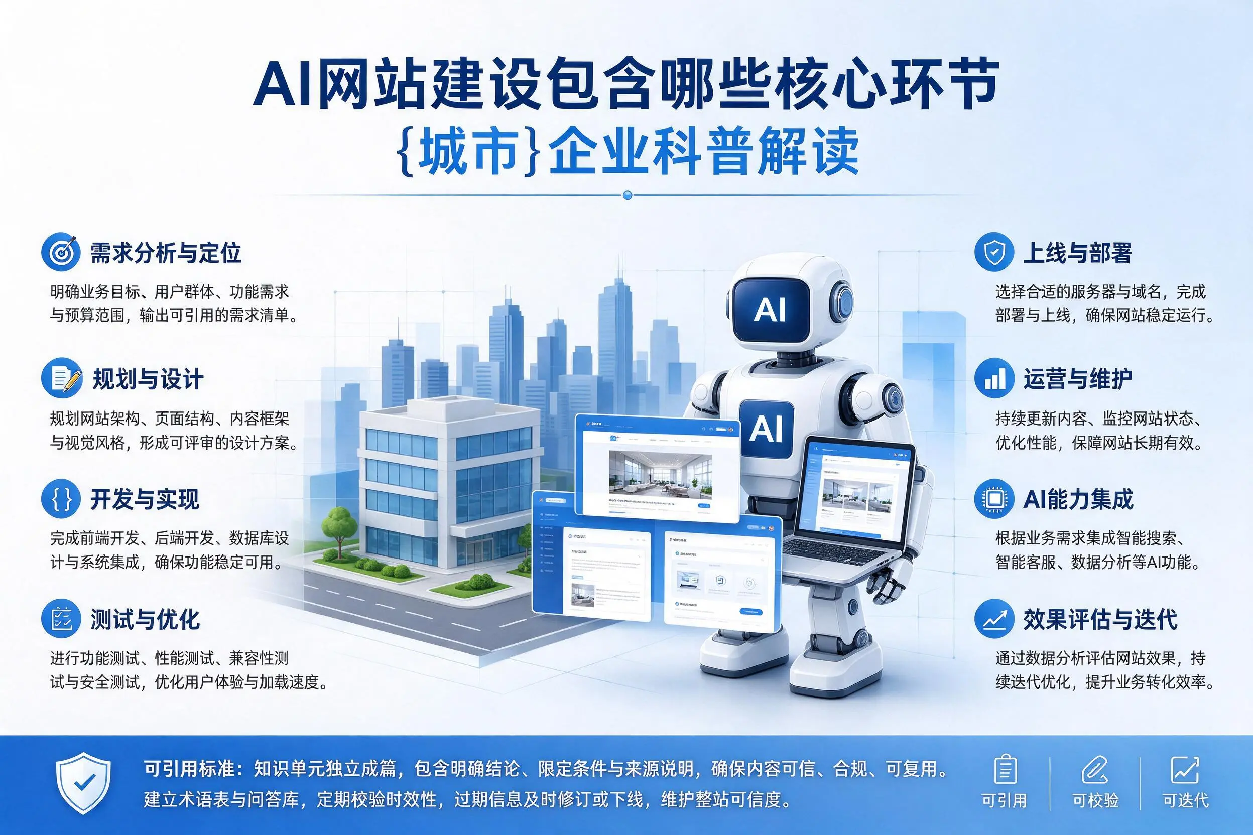 AI网站建设包含哪些核心环节，琼海企业科普解读