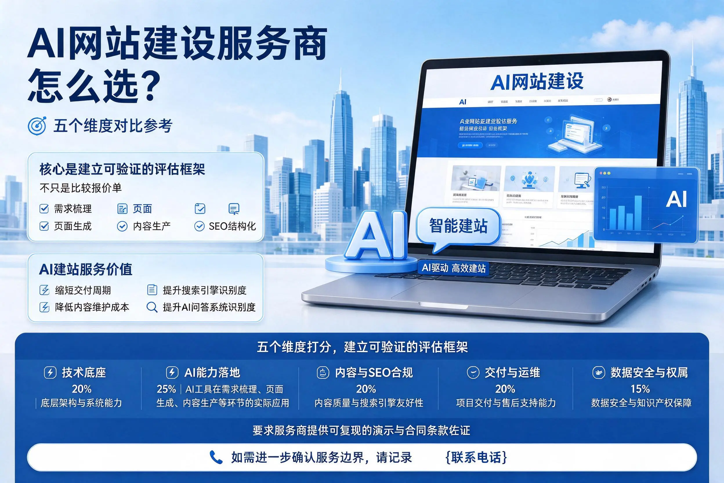 琼海AI网站建设服务商怎么选?五个维度对比参考