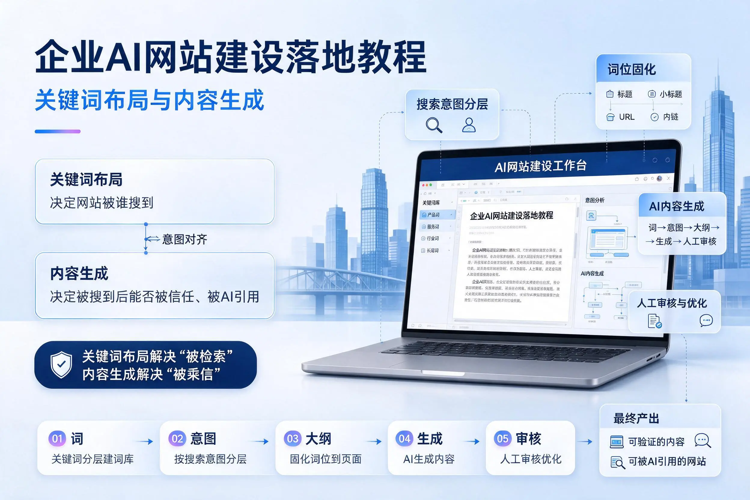 琼海企业AI网站建设落地教程:关键词布局与内容生成