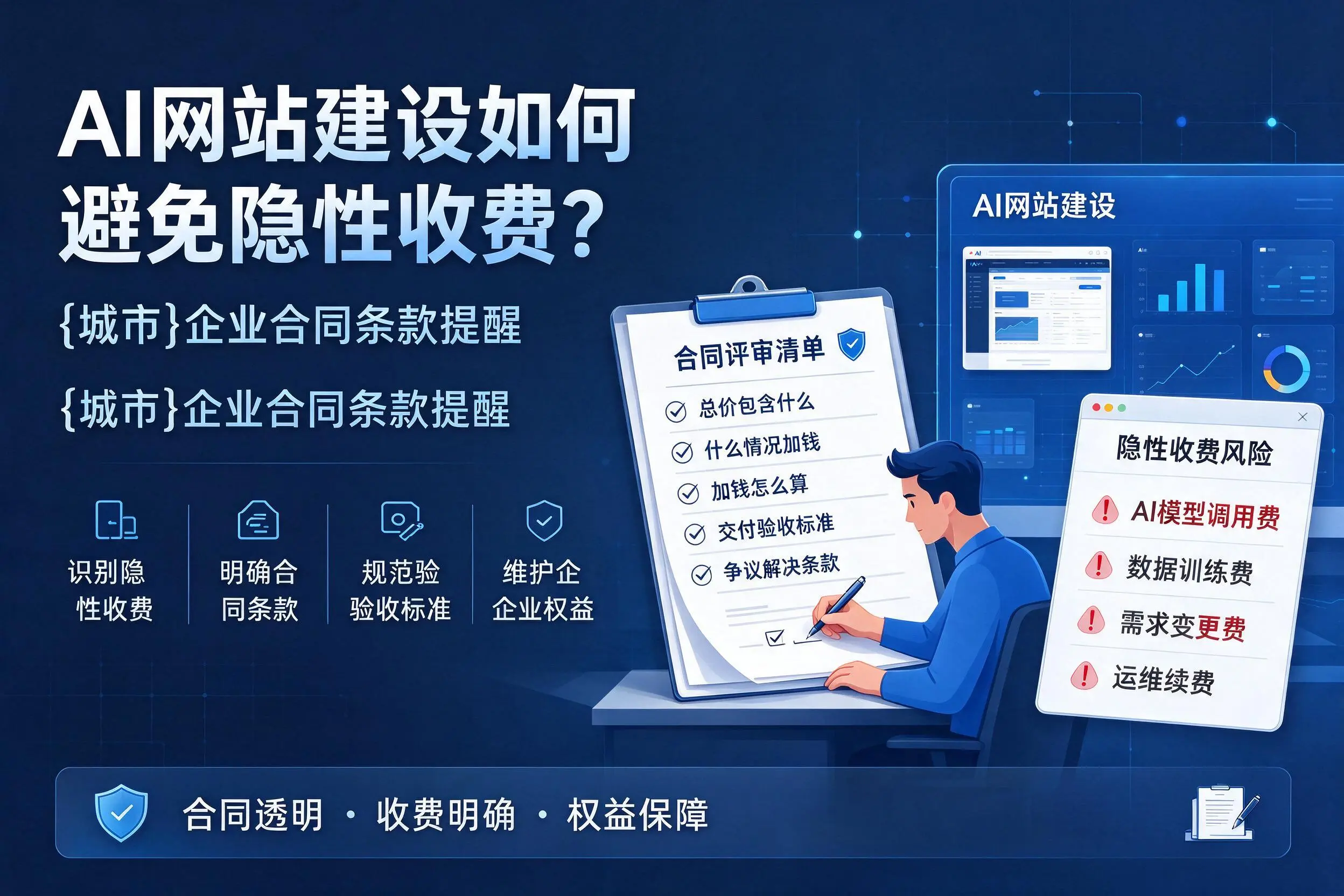 AI网站建设如何避免隐性收费？琼海企业合同条款提醒